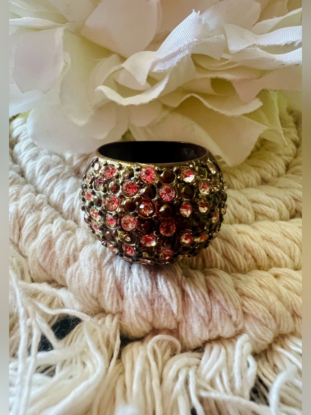 Pink Crystal Dome Ring - Unbranded Women's Fashion Ring